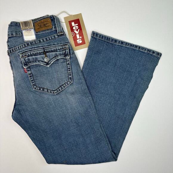 Vintage Y2K Levi’s 515 Flare Denim Jeans 12 Petite - Picture 1 of 9